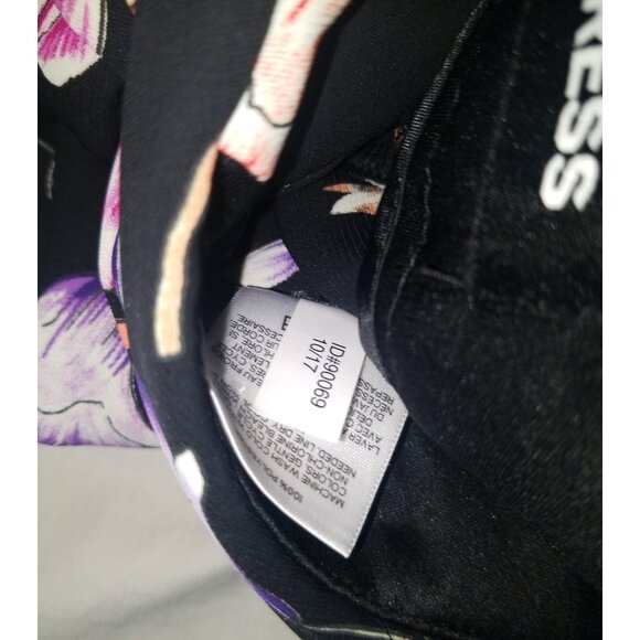 EXPRESS Black Floral Print High Waisted Tapered Leg Ankle Length Pants Size 12s - Picture 3 of 7